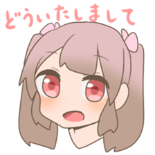 Pinkish twin tail girl sticker #3587587