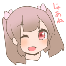 Pinkish twin tail girl sticker #3587589