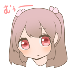 Pinkish twin tail girl sticker #3587595