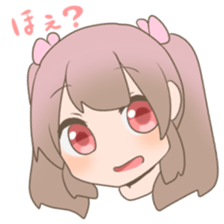 Pinkish twin tail girl sticker #3587608