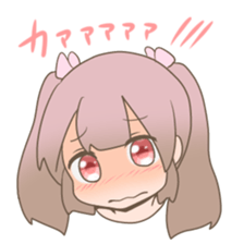 Pinkish twin tail girl sticker #3587612