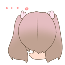 Pinkish twin tail girl sticker #3587614