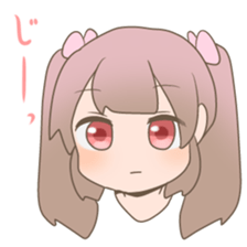 Pinkish twin tail girl sticker #3587616