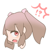 Pinkish twin tail girl sticker #3587617