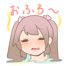 Pinkish twin tail girl sticker #3587618