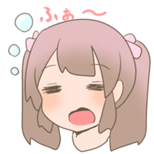 Pinkish twin tail girl sticker #3587619