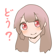 Pinkish twin tail girl sticker #3587620