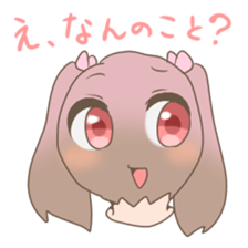 Pinkish twin tail girl sticker #3587621