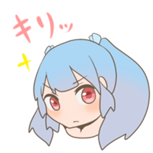 Pinkish twin tail girl sticker #3587624