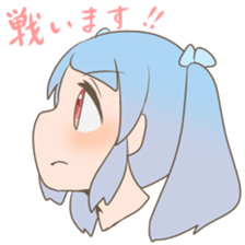 Pinkish twin tail girl sticker #3587625