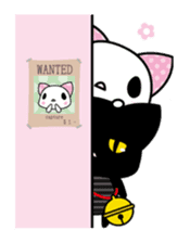 A white cat and black cat 2 sticker #3588773