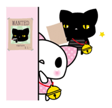 A white cat and black cat 2 sticker #3588774