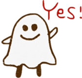 A kawaii ghost sticker #3590588