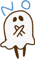 A kawaii ghost sticker #3590590