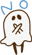 A kawaii ghost sticker #3590590