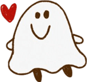 A kawaii ghost sticker #3590625