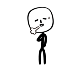 stick man came back sticker #3590990