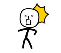 stick man came back sticker #3590991