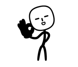 stick man came back sticker #3590995