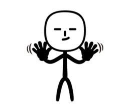 stick man came back sticker #3591020