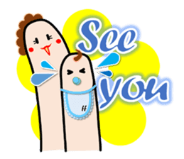 FINGER FAMILY yubi-nin sticker #3592087