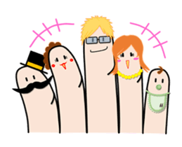 FINGER FAMILY yubi-nin sticker #3592105