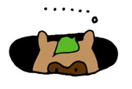 A young apprentice raccoon dog sticker #3593229