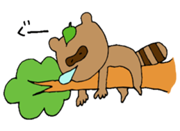 A young apprentice raccoon dog sticker #3593238