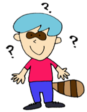 A young apprentice raccoon dog sticker #3593240