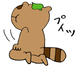 A young apprentice raccoon dog sticker #3593253