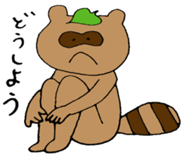 A young apprentice raccoon dog sticker #3593259