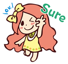 Colorful cute girl !! sticker #3593271