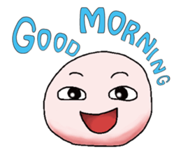 Sticker of cute round face sticker #3593589