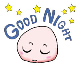 Sticker of cute round face sticker #3593590