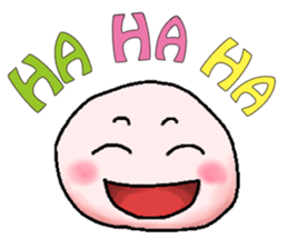 Sticker of cute round face sticker #3593592