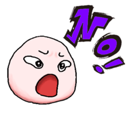 Sticker of cute round face sticker #3593595