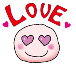 Sticker of cute round face sticker #3593597