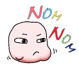 Sticker of cute round face sticker #3593598