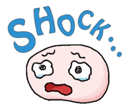 Sticker of cute round face sticker #3593603