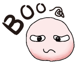 Sticker of cute round face sticker #3593605