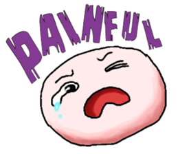 Sticker of cute round face sticker #3593606