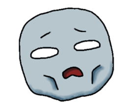 Sticker of cute round face sticker #3593607