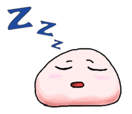 Sticker of cute round face sticker #3593614