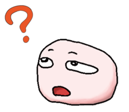 Sticker of cute round face sticker #3593617