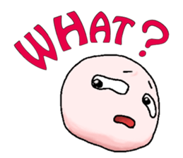 Sticker of cute round face sticker #3593618