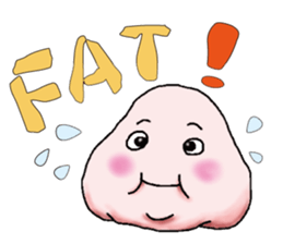 Sticker of cute round face sticker #3593619