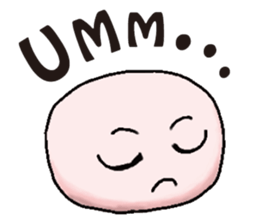 Sticker of cute round face sticker #3593625