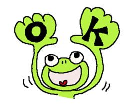 Innocent frog. sticker #3593751