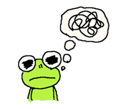 Innocent frog. sticker #3593760