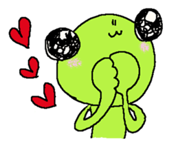 Innocent frog. sticker #3593761